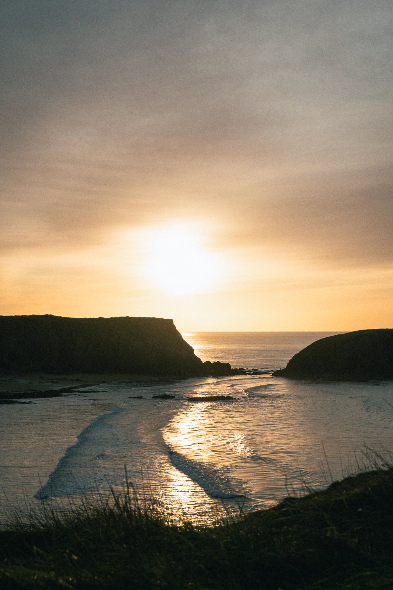 A4 Print of a sunrise by the sea. Beautiful scene captured at Annestown Beach, Tramore. Co. Waterford.